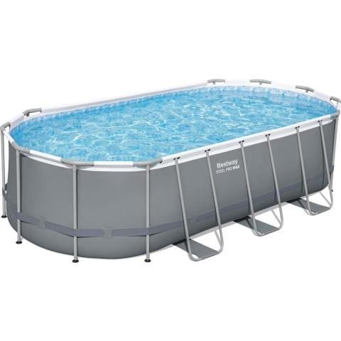 Zwembad steel pro max set ovaal grijs 549 Bestway - Bestway