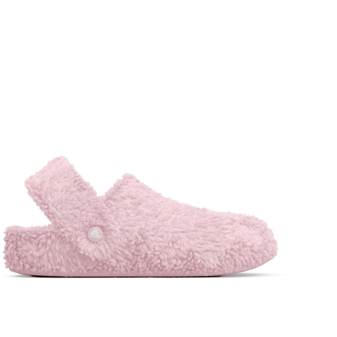 Crocs Classic Cozzzy Polyester Dames Roze Melk Slippers