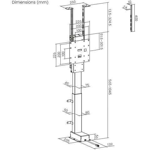 My Wall TV-beugel 43,2 cm (17) - 81,3 cm (32) Besturing via app, Met elektromotor