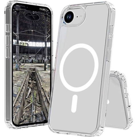 JT Berlin Pankow Clear MagSafe Backcover Apple iPhone 17e, iPhone 16e Transparant Inductieve lading, MagSafe compatible, Stootbestendig
