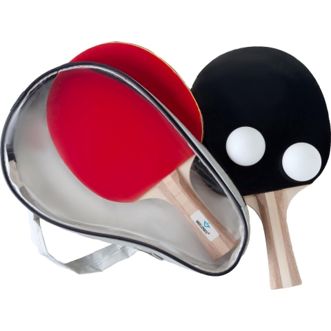 Tafeltennisset 2x 3-ster bat + 2 ballen