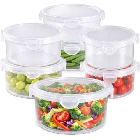 Plasticforte Vershoudbakjes set Classic - 7x stuks - vriezer / magnetron - kunststof - diverse maten -