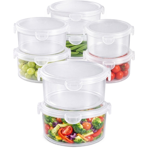 Plasticforte Vershoudbakjes set Classic - 8x stuks - vriezer / magnetron - kunststof - diverse maten -