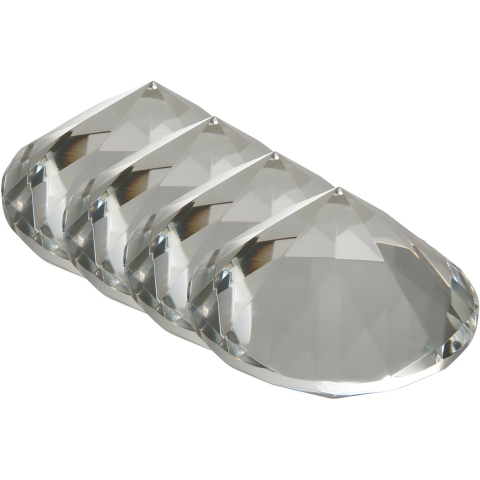 Ostaria Diamanten - 4x - D8 cm - transparant glas - namaak edelstenen - hobby / decoratie -