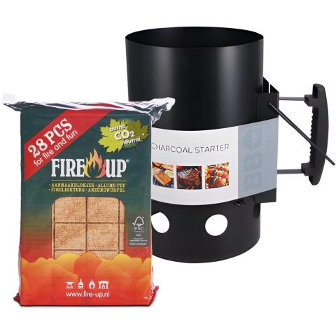 BBQ set - aanmaakblokjes 28x - houtskoolstarter - bbq starten -