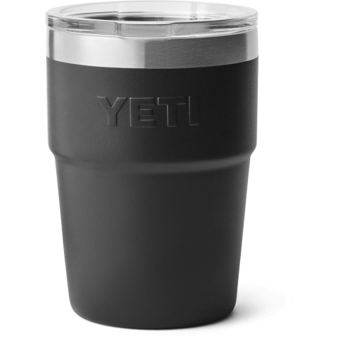 Yeti Rambler Stackable Cup 16oz Mag Slider Lid, Black, stapelbare thermosbeker met deksel, 473 ml