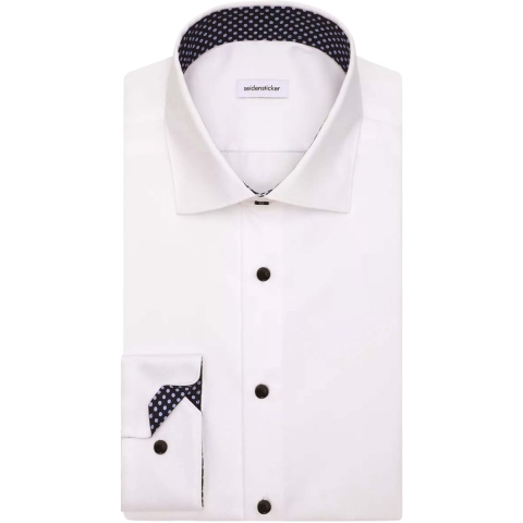 Seidensticker New Kent - Overhemd - Slim Fit - Extra Lange Mouwen - Wit - Maat 39