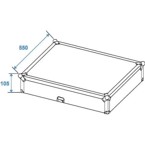 Roadinger Roadinger Mixer-Case Flightcase (l x b x h) 260 x 570 x 490 mm