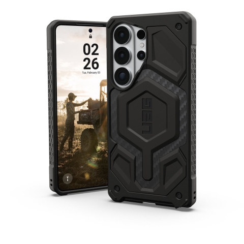 Urban Armor Gear Monarch Pro Case Samsung Galaxy S26 Ultra Carbon MagSafe compatible, Met magneetmodule