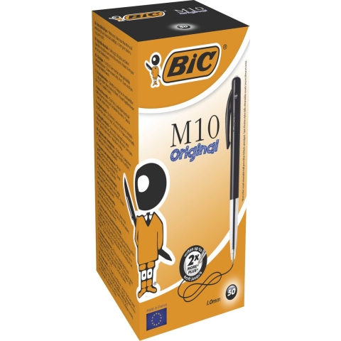Bic doos 50 pennen M10 zwart