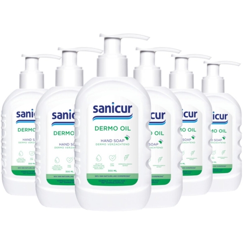 6x Sanicur Handzeep Dermo Oil 300 ml