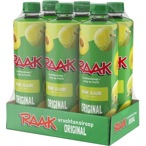 2x Raak Vruchtensiroop Reine Claude 6 x 750 ml