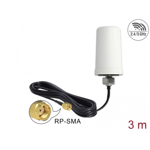 Delock 89449 89449 WiFi-antenne 0 dBi 2.4 GHz