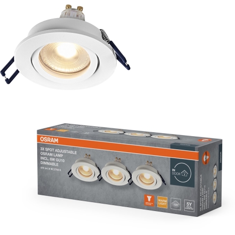 OSRAM HOMELIGHTING 4058075853478 Plafondspot, LED-plafondspot GU10 Wit