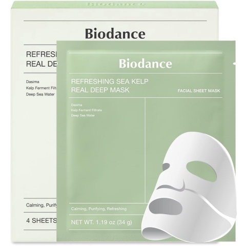 Biodance Refreshing Sea Kelp Real Deep Mask 4 stuks