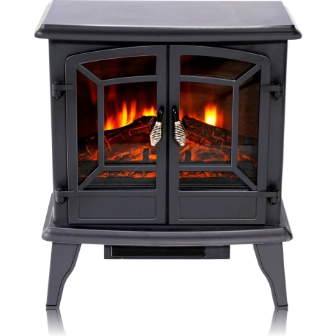 Classic Fire Narvik - Elektrische Sfeerhaard - LED Vlammen 2000W - Zwart