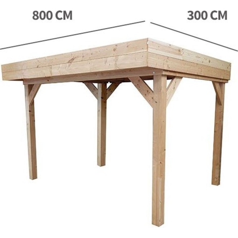 Veranda Overkapping Marcel 83, 800 cm x 300 cm Buitengewoon Boet - Buitengewoon de boet