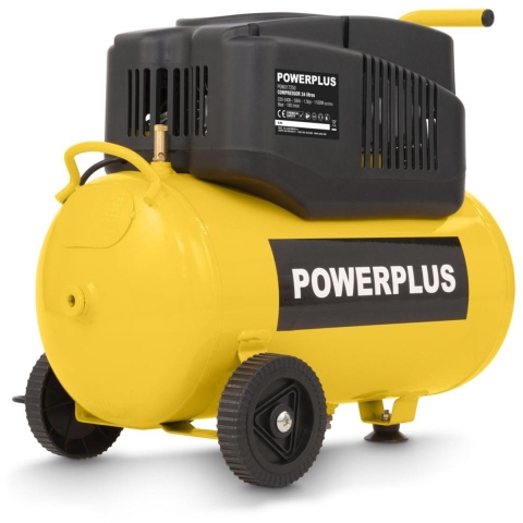 Powerplus compressor POWX17250 - Luchtcompressor 1200W - 8 bar - 24L vat - Olievrij