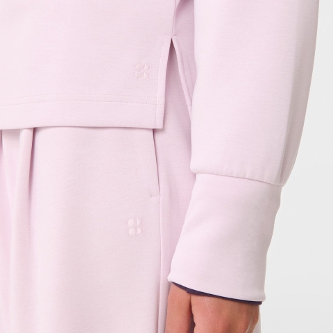 Sweaty Betty Sand wash half zip crop sweatshirt