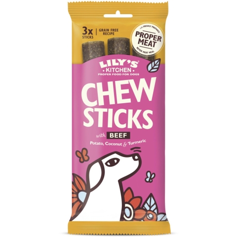 5x Lily's Kitchen Hondensnack Chew Sticks Rund 120 gr