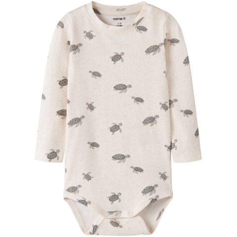 Name It Romper l/s - NbmJamie - Peyote Melange - Name It - 74 - Rompers Lange Mouw