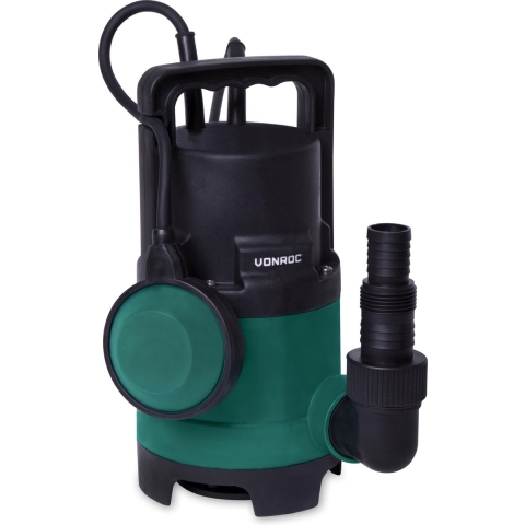 VONROC Dompelpomp – Voor Vuil- & Schoonwater – 8000 l/u – 400 W – Zwart