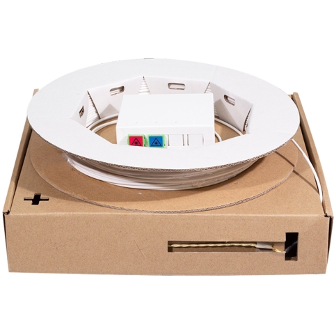 LogiLink FB2SC40 Glasvezel Optische vezel Aansluitkabel 40 m Wit Singlemode OS2