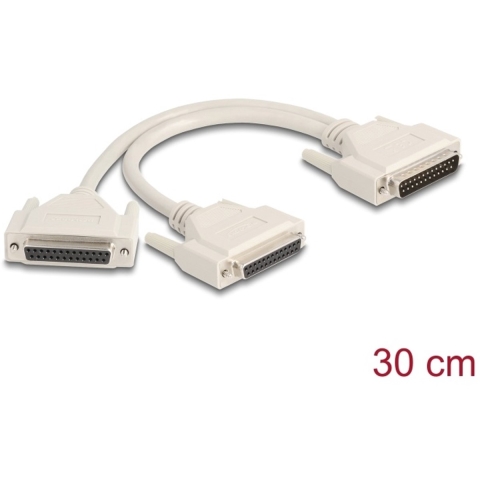 DeLOCK 65959 seriële kabel Beige 0,3 m DB-25