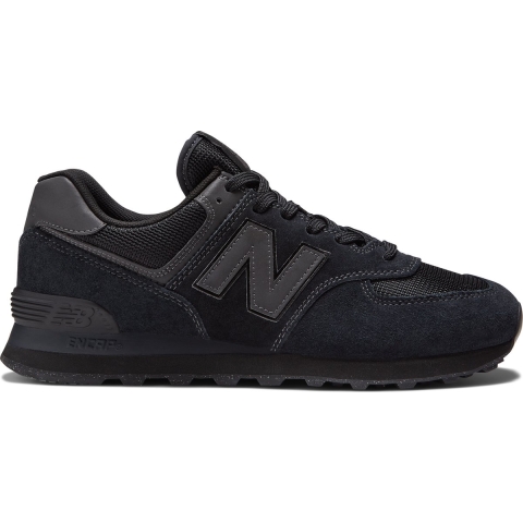 New Balance Heren 574 Suède Schoenen (Zwart)