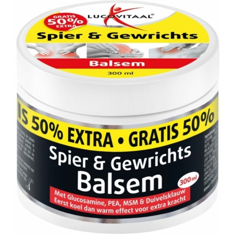 3x Lucovitaal Spier & Gewrichtsbalsem 50% Extra 300 ml