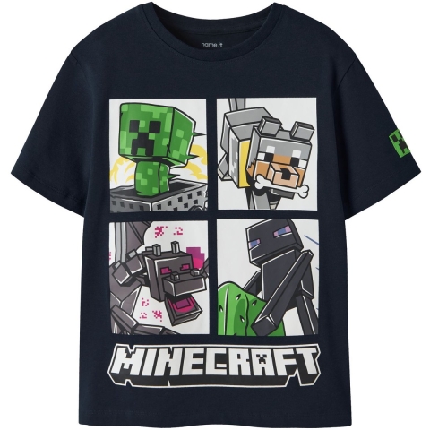 Name It T-Shirt - NkmMykin - Minecraft - Navy Blazer - Name It - 6 jaar (116) - T-Shirts