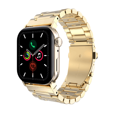 Just In Case Primesteel Strap Apple Watch 44-49mm Horlogebandje Goud