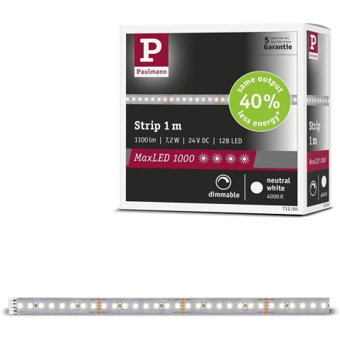 Paulmann MaxLED 1000 71250 LED-strip 24 V/DC 1 m Neutraalwit 1 stuk(s)