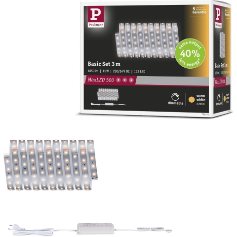 Paulmann MaxLED 500 71231 LED-strip basisset 230 V 3 m Warmwit 1 set(s)