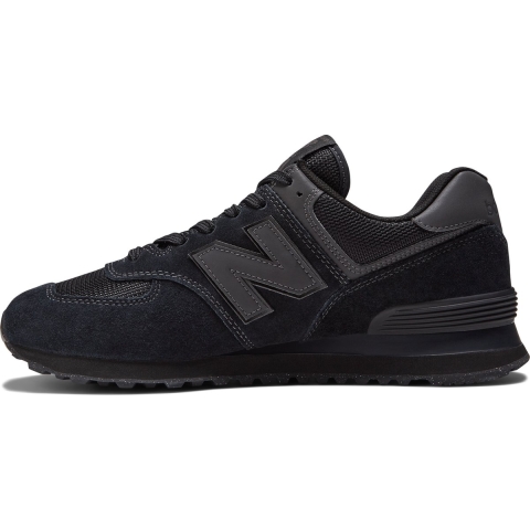 New Balance Heren 574 Suède Schoenen (Zwart)