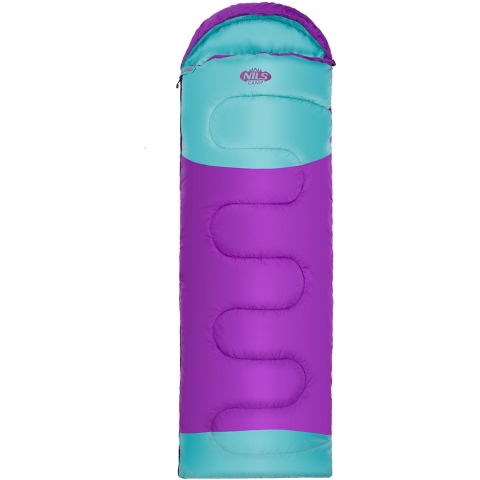 NILS Camp Slaapzak - Paars/Turquoise - Maat M