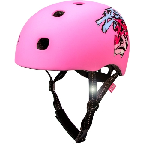 Crazy Safety Fietshelm - Oprit - Roze - Crazy Safety - 53-56 cm - Fietshelmen