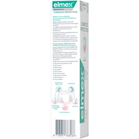 12x Elmex Tandpasta Sensitive Plus Complete Protection 75 ml