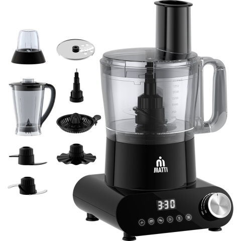 MATTI® 5-in-1 - Foodprocessor - 1500 Watt - Keukenmachine - Multifunctioneel Foodprocessors | Blender - Hakmolen - Citruspers - IJscrusher