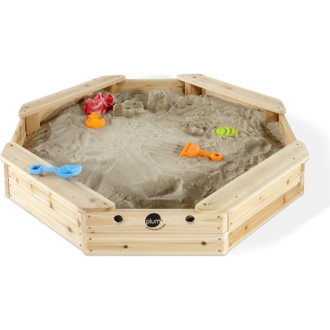 Plum Treasure Beach - Houten zandbak - 116 x 116 cm - Bruin