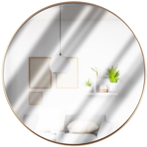 H&S Collection Spiegel Florence - D50 cm - aluminium - goud - wandspiegel -