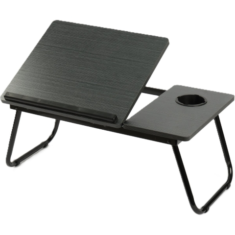 Ceruzo Bedtafel Verstelbaar – Zwart – Laptoptafel – Ontbijttafel –Gedeeld Blad - MDF