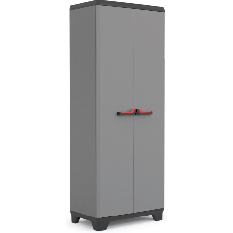 Keter Stilo Multipurpose Hoge kast - 3 halve planken - 68x39x173 cm - Donkergrijs/zwart