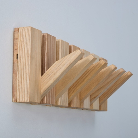 Urban State Wandkapstok - Handgemaakt - Essenhout - 6 haken