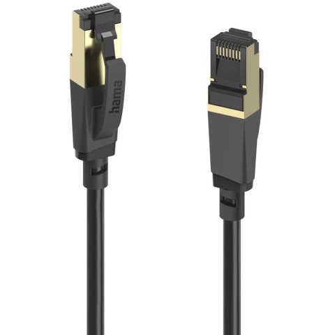 Hama 00202002 RJ45 Netwerkkabel, patchkabel CAT 8 S/FTP 3 m Zwart 1 stuk(s)