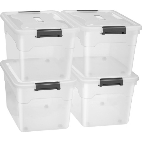 Opbergbox / Opslagdoos 60 L - Kunststof - 4-Delig - Incl. Deksel