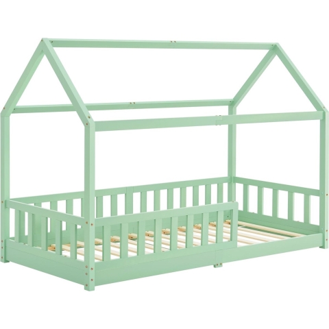 Juskys Marli - Kinderbed - Inclusief valbeveiliging en lattenbodem - Mint
