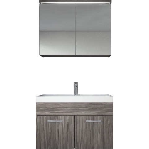 Badplaats Badkamermeubel set paso 02 80 x 40 cm grijs badmeubel met