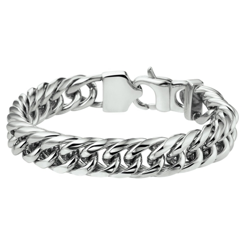 Vigor armband gourmet 11 mm 19 cm - Staal - Schakelarmband