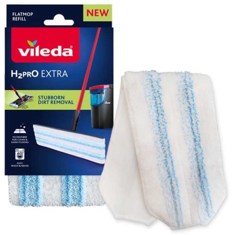6x Vileda H2Pro Dweil Navulling H2Pro Flatmop 1 Stuk